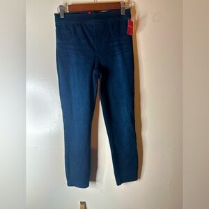 Spanx Jean-ish Ankle Leggings Women's Dark Blue Stretch Pull On